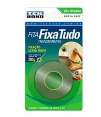 Fita Dupla Face Transparente 12mm x 2m Tekbond (Fita Fixa Tudo)