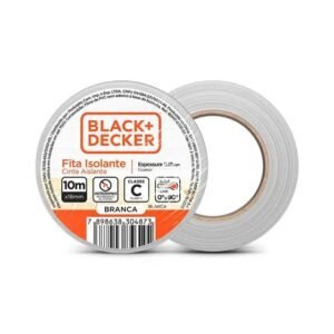 Fita Isolante Black+Decker Branca 18mm x 10m
