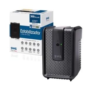 Estabilizador e Filtro de Linha 300VA com 4 Tomadas SMS