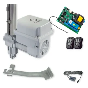 Conjunto Automatizador de Portão Basculante Garen BV Duo 1/3 HP 127V com Acionamento de 1,50m, P60 e 2 Controles Remotos Wave