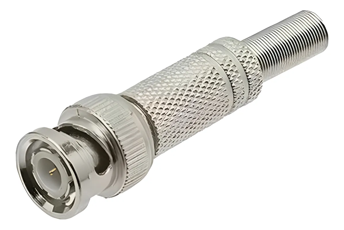 Conector BNC Macho com Mola e Parafuso