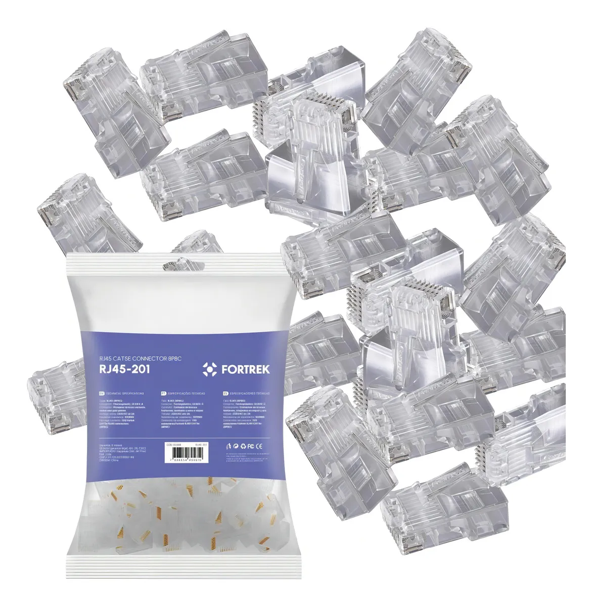 Conector RJ45 Fortrek Cat5e